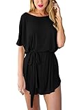Grapent Women's Casual Batwing Sleeves Soft Cotton Shift T Shirt Dress Loose Fit