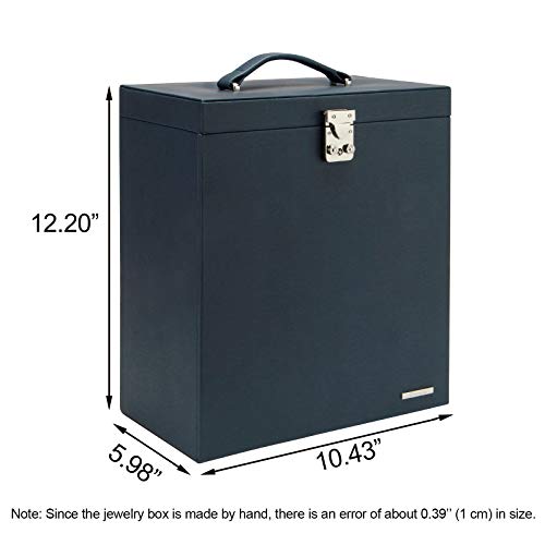 Homde 6 Layers Jewelry Organizer Fully Locking Large Jewelry Box with