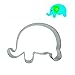 Mziart Lovely Animal Shape Stainless Steel Cookie Cutter Fondant Cutter Metal Cookie Molds Press (Elephant)