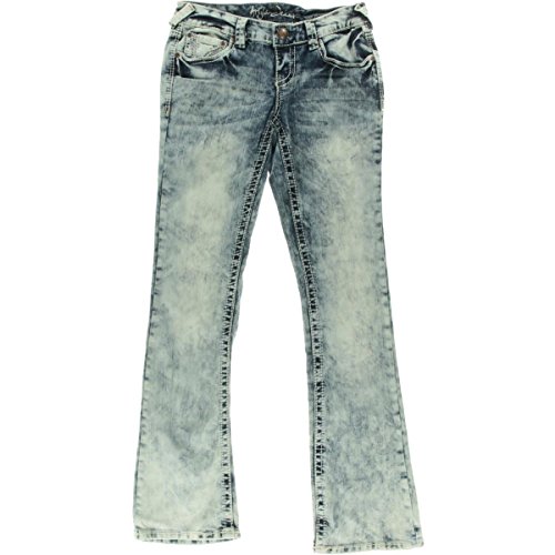 Ariya Womens Juniors Low Rise Acid Wash 