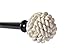 Nautical Knot in Black, Curtain Rod by Sheffield Home, 36 to 66-Inch