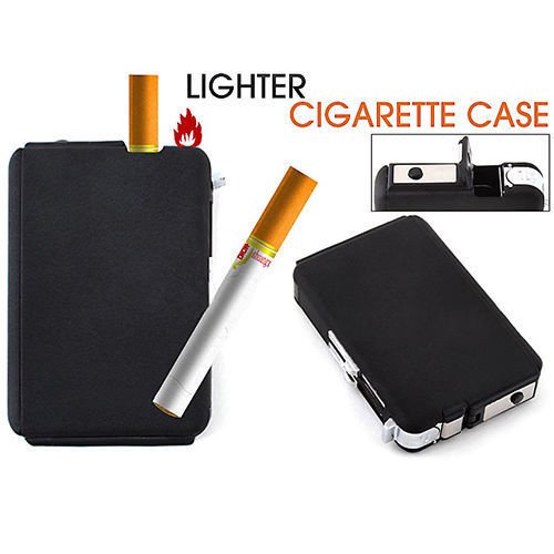NPLE--Appealing Automatic Windproof Lighter Box Ejection Butane Cigarette Case Holder