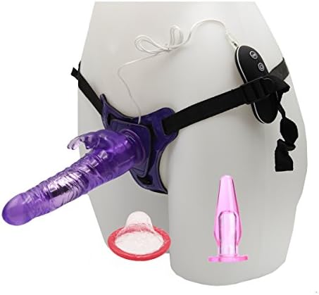 DTYEE Couple Strap On Harness with Multi-Speed for Role Play Color Purple