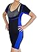 SISYAMA Open-Bust Sauna Hot Suit Weight Loss Neoprene Compression Shapewear Blue (X-Large)