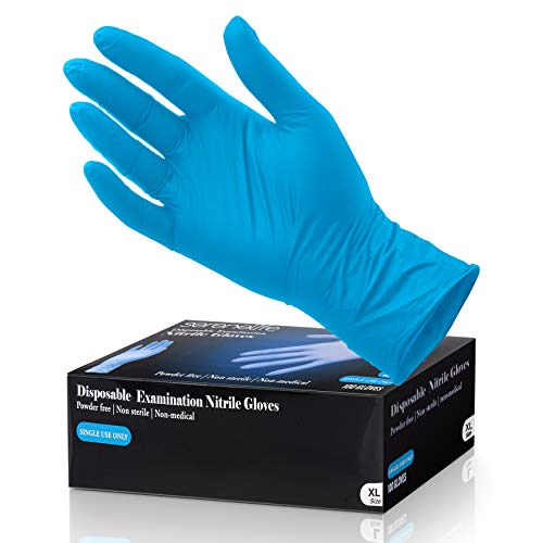 100 Pcs Nitrile Disposable Gloves Soft Industrial Gloves, Vinyl