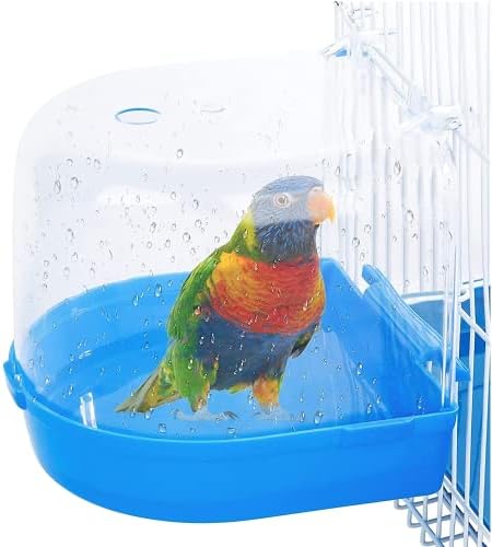 Image showcasing Beauenty Hanging Bird Bath Box,bird Bath For Cage,caged Bird Bathing ...
