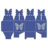 Fellibay Metal Cutting Dies Stencil Handmade DIY Lock Box Cutting Dies Template Mould Embossing Stencil for Craft Paper Box Wedding Candy Gift Case (Butterfly Style)