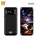 Galaxy S8 Plus Battery Case, Auckly 5500mAh Charger Case External Battery Backup Juice Pack Rechargeable Charger Case Pack Power Bank Cover For Samsung Galaxy S8 Plus ( Black)