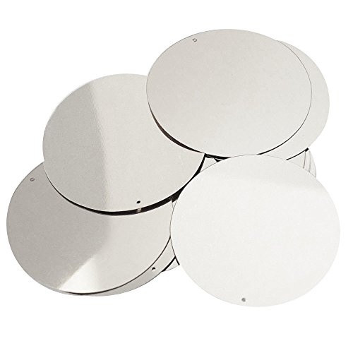 Silver Round 2 inch Couture Sequin Paillettes. Made in USA. Loose sequins for embroidery, bridal, applique, arts, crafts, and embellishment.