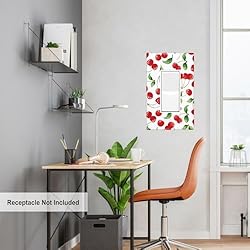 Pznen Cherry Single Rocker Outlet Wall Plate