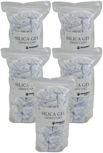 50 gram Silica Gel Desiccant Moisture Absorber Packets - Food Safe, 100 Pack