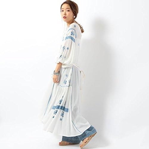 Amazon Co Jp アナザーエディション Another Edition レーヨン刺繍ワンピース Aebc Ry Emb Op オフホワイト Free 00 服 ファッション小物