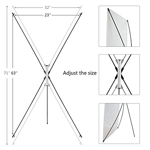 image for T-SIGN Premium Adjustable Tripod X Banner Stand Fits Banner Sizes from