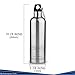 Futurepace Tech Brushed Silver Stainless Steel Water Bottle 20oz BPA Free Cold or HOT for Hours, Box - for Office Gym Fitness, Cycling, Running, Travel, Also See Our Packs