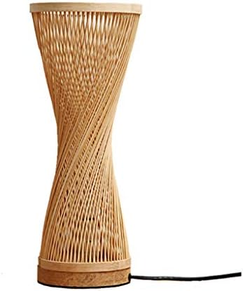Bamboo Wicker Vase Table Lamp Creative Rustic Korean Asian Japanese Style Desk Light Abajur Bedroom Bedside Reading Lamp