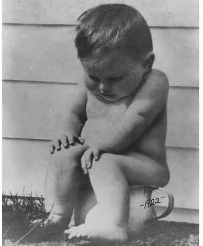 Quality digital print of a vintage photograph - Potty Boy Black &amp; White 5x7 inches - Matte Finish
