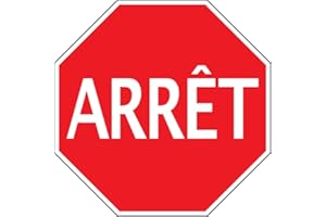 Stop Sign French Aluminum 12 Inch Uv Ink Printed for House and Business