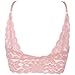 Ted Noah Floral Racerback Bralette Top Sheer Bustier Wlreless Removable Pads Breathable Bra(L.Rose, M)