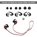 Bluetooth Headphones, GJT E10 V4.1 Wireless Sports Earphones with Mic Bluetooth Headsets Lightweight Sweatproof In Ear Noise Cancelling Earbuds Secure Fit for Gym&Sports (Red)