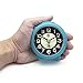 JCC Charming Luminous Small Round Handheld Size Non Ticking Quartz Bedside Desk Clock Travel Alarm Clock with Light Night, Snooze Function - Battery Operated (Matte - Blue)