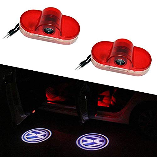 Klinee 2 Piece Car LED Door Logo Light welcome Logo Projector For Volkswagen VW Golf 4