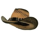 Outback Tea Stained Raffia Straw Hat-Natural Black Band W37S10C
