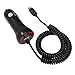 iphone Car Charger, 24W/4.8A Lightning Car Charger Adapter with Coiled Lightning Cable for iPhone X 8 7 6S Plus 6 Plus 6 Se 5S 5 5C iPad Pro Air Mini 2 3 4 and More (Black)