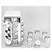 Adorox Steel Spice Rack - Round or Square Revolving Stainless Space Saving Kitchen Storage Organizer for Seasoning Dried Herbs (Square 16 Spice Jars)