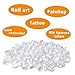 Quewel Glue Rings Small 200 PCS Lash Extension Tattoo Glue Pigment Ink Rings Holder Nail Glue Rings Makeup Disposable Plastic White 5 Styles 200 Pcs,350Pcs,650Pcs (Small, 200 PCS)