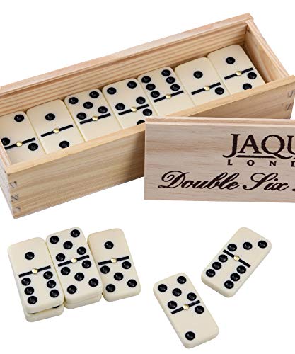 Jaques of London Dominoes Set | Complete D6 Dominoes Game for Adults & Children | Luxury Dominos Set | Traditional Games | Since 1795