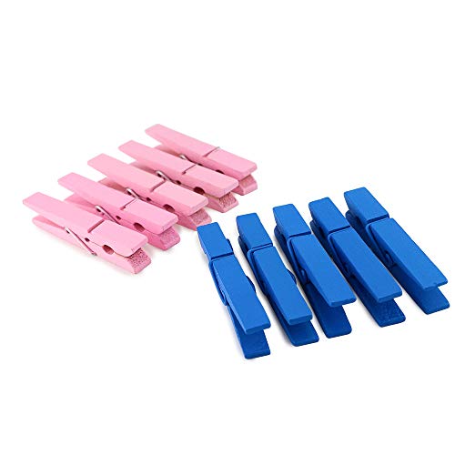 Faxco 60 Pcs 2.8'' Colored Wooden Clothespins, Photo Paper Peg Hang Pins, DIY Photo Clips - Thumbnail 5