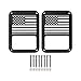 DIYTuning USA Flag Tail Lamp Light Cover Trim Guards Protector Jeep Wrangler JK JKU Unlimited Rubicon Sahara Sport Exterior Accessories Parts 2007 2008 2009 2010 2011 2012 2013 2014 2015 2016 2017