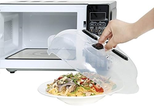 Magnetic Microwave Hover Splatter Cover, Microwave Plate Guard Lid With Easy Grip Silicone Handle &amp; Steam Vent- 11.8 inches- Easy To Use For The Whole Family, Dishwasher Safe, Microwave Safe!!