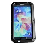 ELECDAY[TM] Metal Corning Gorilla Glass Shockproof/dustproof/weatherproof Military Heavy Protection Hard Cover Skin Case Pouch Shell Membranes for Samsung Galaxy S5 Sv G900 I9600 (Black)