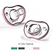 Nanobebe Baby Pacifiers 3+ Month - Orthodontic, Curves Comfortably with Face Contour, Award Winning for Breastfeeding Babies, 100% Silicone - BPA Free. Perfect Baby Registry Gift 2pk, Pink