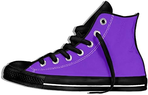 Like Yy Violet Purple Unisex's Canvas Hi-Top Sneaker Hi Top Fashion Sneaker Black 39
