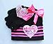 JoJo Siwa Bow Girls Kids Winter Hat Beanie Mittens Gloves 2 Piece SET