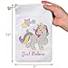 IN WORDS Unicorn Party Favor Gift Bags - Cotton Goodie Drawstring Loot Treat Bags for Girls, Kids Birthday Favors Decoration Supplies (10 Pack)