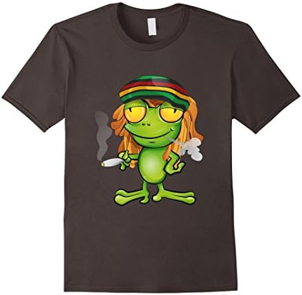 Men's Rasta Frog Jamaican T-Shirt 2XL Asphalt