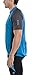 KORAMAN Men's Reflective Short Sleeve Cycling Jersey Quick-dry Breathable Biking Shirt Blue, L(chest 42.91