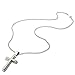 Stainless Steel Cross Necklace for Men – 24 In. Chain, Lobster Clasp, Cross Pendant, Black Gift Box – Quality Gifts, Everyday Collections by Blackbox Jewelry, 1.9x1.2x0.2 In.