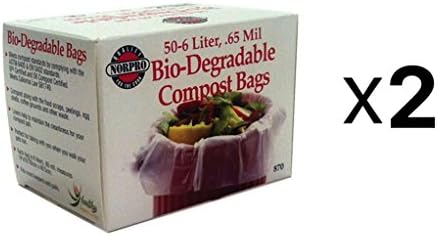 Norpro 100% Compostable Bags, 50 Count, 2 Packs