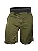 Epic MMA Gear Blank WOD Shorts - with Side Pocket & Side Slit - Pull On (Army Green, 36)