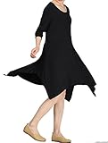 Mordenmiss Women's Handkerchief Hem Tunic Tops Basic Shirt 12 Colors Size S-4XL