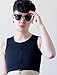 LesBinders Women Lesbian Tomboy Front Zipper Chest Binder,Black,14-16