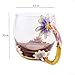 Tea Cup Coffee Mug Handmade Flower Glass Tea Mug and Spoon Set for Birthday Christmas Wedding Friend Party Gifts (12oz)