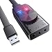 USB Sound Card Adapter BENGOO External Audio Adapter Stereo Sound Card Converter 3.5mm AUX Microphone Jack for Gaming Headset Earphone PS4 Laptop Desktop Windows Mac OS Linux, Plug Play