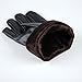 Sannysis Mens Luxurious PU Leather Winter Super Driving Warm Gloves Cashmere
