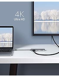 Anker USB C Hub, 7 en 1 USB C adaptador, con 4K USB C a HDMI, lector de tarjetas microSD SD, 3 puertos USB 3.0, con suministro de alimentación de 60 W para MacBook Pro, ChromeBook, XPS, Galaxy S9 S8, y más