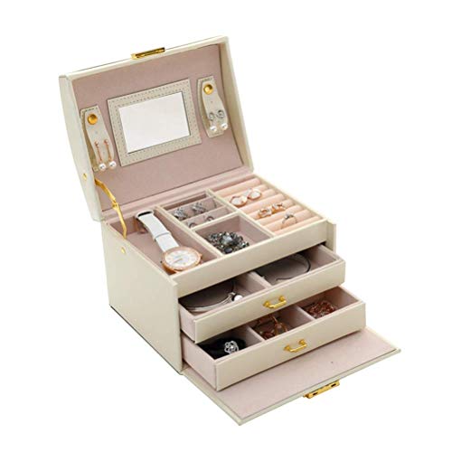 LQT Ltd PU Jewelry Organizer Box Makeup Organizer Bracelets
Earring&Ring Packaging case Storage Box Necklace Container Collection
Gift